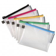 Mapa protectie, inchidere fermoar, A5, transparent Mapa protectie, inchidere fermoar, A5, transparent