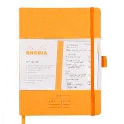 Meeting Book A5+ Rhodiarama, 80 file, portocaliu Meeting Book A5+ Rhodiarama, 80 file, portocaliu