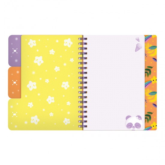 Notes cu separatoare si spira Bangoberry Pally Panda, 200 pagini Notes cu separatoare si spira Bangoberry Pally Panda, 200 pagini