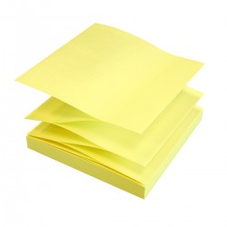 Notite adezive InFO Z-notes, 75x75 mm, galben neon, 80 file/set Notite adezive InFO Z-notes, 75x75 mm, galben neon, 80 file/set