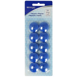 Set 10 magneti Westcott, d25 mm, albastru, sustin 4/6 coli, 80g Set 10 magneti Westcott, d25 mm, albastru, sustin 4/6 coli, 80g