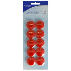 Set 10 magneti Westcott, d30 mm, rosu, sustin 6/8 coli, 80g Set 10 magneti Westcott, d30 mm, rosu, sustin 6/8 coli, 80g