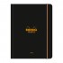 Caiet cu elastic A5+ Rhodia Unlimited, 60 file, dictando, negru