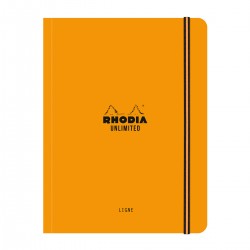 Caiet cu elastic A5+ Rhodia Unlimited, 60 file, dictando, portocaliu Caiet cu elastic A5+ Rhodia Unlimited, 60 file, dictando, portocaliu