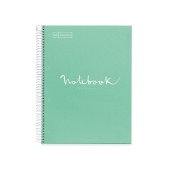 Caiet cu spira Miquelrius Emotions, A5, liniatura punctata, 80 file, coperta carton dur plastifiat, menta Caiet cu spira Miquelrius Emotions, A5, liniatura punctata, 80 file, coperta carton dur plastifiat, menta