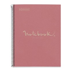 Caiet reciclat Miquelrius ECOPINK Emotions, cu spira, A4, matematica, 80 file, roz Caiet reciclat Miquelrius ECOPINK Emotions, cu spira, A4, matematica, 80 file, roz