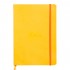 Notebook A5 Rhodiarama, 80 file, ivory, dictando, galben