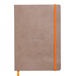 Notebook A5 Rhodiarama, 80 file, ivory, dictando, taupe Notebook A5 Rhodiarama, 80 file, ivory, dictando, taupe