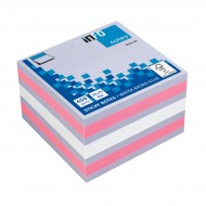 Notite adezive InFO, 75x75 mm, violet/roz/alb Notite adezive InFO, 75x75 mm, violet/roz/alb