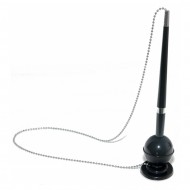 Pix cu lant metalic Office Products, suport autoadeziv, scriere albastra Pix cu lant metalic Office Products, suport autoadeziv, scriere albastra