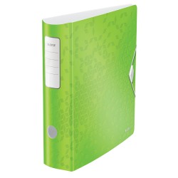 Biblioraft Leitz Active WOW 180°, A4, 75 mm, polyfoam, verde metalizat Biblioraft Leitz Active WOW 180°, A4, 75 mm, polyfoam, verde metalizat