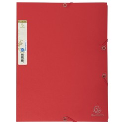 Dosar plic Exacompta Aquarel, A4, carton reciclat, inchidere elastic, rosu Dosar plic Exacompta Aquarel, A4, carton reciclat, inchidere elastic, rosu