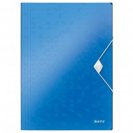 Mapa cu elastic Leitz WOW, PP, A4, 150 coli, albastru  Mapa cu elastic Leitz WOW, PP, A4, 150 coli, albastru