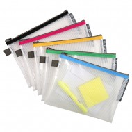 Mapa protectie, inchidere fermoar, A5, transparent Mapa protectie, inchidere fermoar, A5, transparent