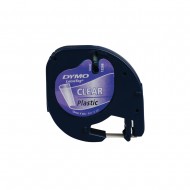 Banda Dymo Letratag plastic, alba, 12 mm x 4 m Banda Dymo Letratag plastic, alba, 12 mm x 4 m