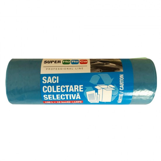 Saci menajeri, Horeca, 120 litri, albastru, 10 bucati/rola Saci menajeri, Horeca, 120 litri, albastru, 10 bucati/rola