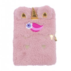 Jurnal pufos cu lacatel Astra A5, 96 file, unicorn   Jurnal pufos cu lacatel Astra A5, 96 file, unicorn