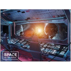 Mapa din plastic inchidere cu elastic, A4, design Spatiu Mapa din plastic inchidere cu elastic, A4, design Spatiu