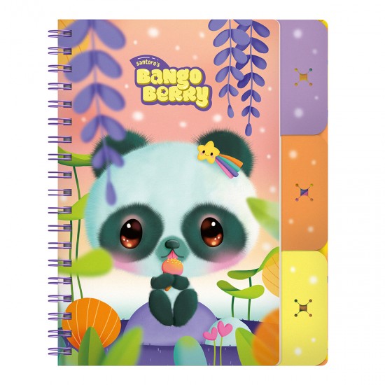 Notes cu separatoare si spira Bangoberry Pally Panda, 200 pagini Notes cu separatoare si spira Bangoberry Pally Panda, 200 pagini