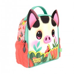 Ghiozdan Gorjuss 21x23x9 cm, cu set pinuri Piggy Porcusorul Ghiozdan Gorjuss 21x23x9 cm, cu set pinuri Piggy Porcusorul