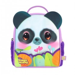 Ghiozdan Gorjuss Bangoberry 21x23x9 cm, cu set pinuri Pally Panda Ghiozdan Gorjuss Bangoberry 21x23x9 cm, cu set pinuri Pally Panda