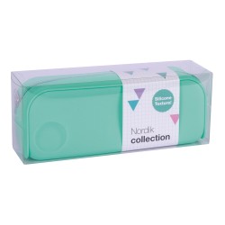 Penar Apli, 185x75x55 mm, 1 compartiment Nordik, finisaj silicon, turcoaz