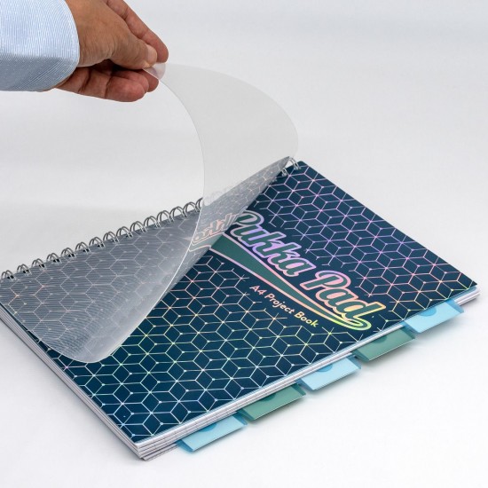 Caiet cu spirala si separatoare Pukka Pads Project Book Glee 200 pag, matematica, A4, albastru inchis Caiet cu spirala si separatoare Pukka Pads Project Book Glee 200 pag, matematica, A4, albastru inchis