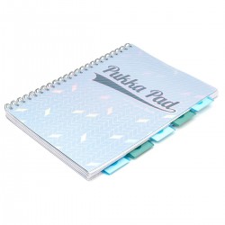 Caiet cu spirala si separatoare Pukka Pads Project Book Glee, 200 pag, dictando A4, albastru deschis Caiet cu spirala si separatoare Pukka Pads Project Book Glee, 200 pag, dictando A4, albastru deschis