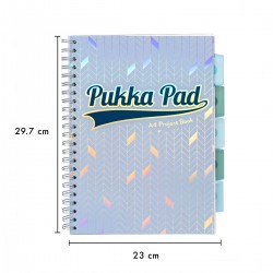 Caiet cu spirala si separatoare Pukka Pads Project Book Glee, 200 pag, matematica, A4, albastru deschis Caiet cu spirala si separatoare Pukka Pads Project Book Glee, 200 pag, matematica, A4, albastru deschis