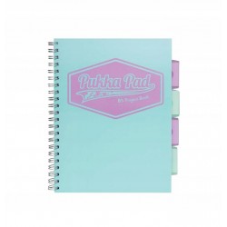 Caiet cu spirala si 5 separatoare Pukka Pads Project Book Pastel, coperti PP, 200 pag Matematica, B5, hartie 80g MINT Caiet cu spirala si 5 separatoare Pukka Pads Project Book Pastel, coperti PP, 200 pag Matematica, B5, hartie 80g MINT