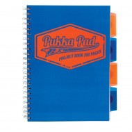 Caiet cu spirala si separatoare Pukka Pads Project Book Neon B5 200 pag matematica albastru Caiet cu spirala si separatoare Pukka Pads Project Book Neon B5 200 pag matematica albastru