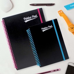 Set 3 caiete cu spirala Pukka Pads PP Neon A5 200 pag dictando, coperti PP, mix culori Set 3 caiete cu spirala Pukka Pads PP Neon A5 200 pag dictando, coperti PP, mix culori