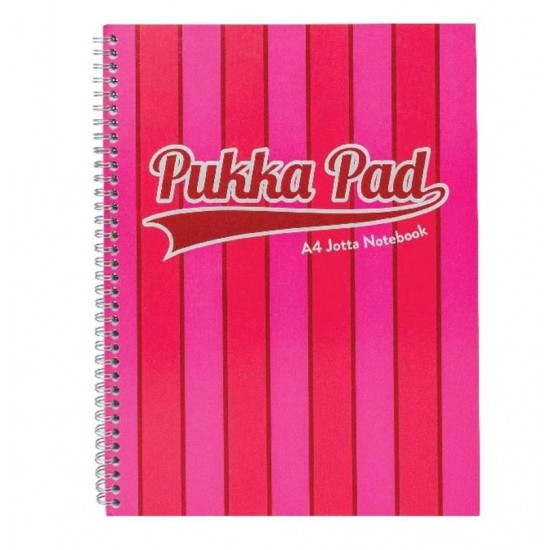Caiet cu spirala Pukka Pads Vogue, 200 pag dictando A4, roz