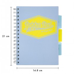 Caiet cu spirala si 3 separatoare Pukka Pads Project Book Pastel, coperti PP, 200 pag DICTANDO, hartie 80 g, A5 BLUE Caiet cu spirala si 3 separatoare Pukka Pads Project Book Pastel, coperti PP, 200 pag DICTANDO, hartie 80 g, A5 BLUE