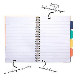 Caiet cu spirala si separatoare Pukka Pads Floral Love, format B5, 200 pag, dictando, microperforatii, coperti tari Caiet cu spirala si separatoare Pukka Pads Floral Love, format B5, 200 pag, dictando, microperforatii, coperti tari