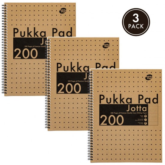 Caiet cu spirala Pukka Pads Jotta Kraft, A4 dictando, 200 pag, hartie 80 g, cu 4 perforatii indosariere, coperti cartonate