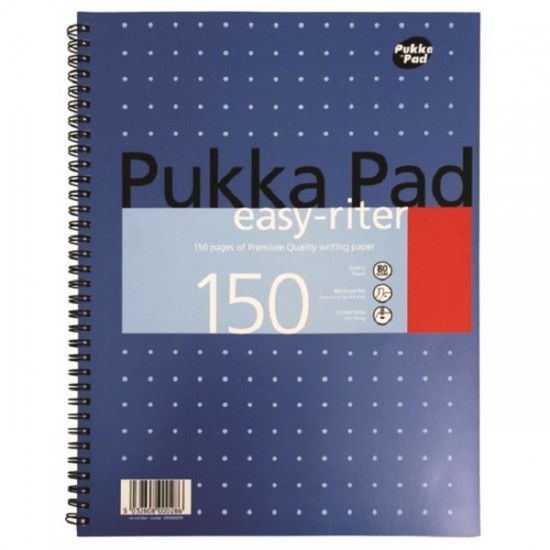 Caiet cu spirala dubla Pukka Pads Easy Writer A4+, 150 pag, coperti tari