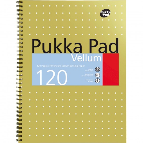 Caiet cu spirala dubla Pukka Pads Vellum A4, 120 pag Caiet cu spirala dubla Pukka Pads Vellum A4, 120 pag