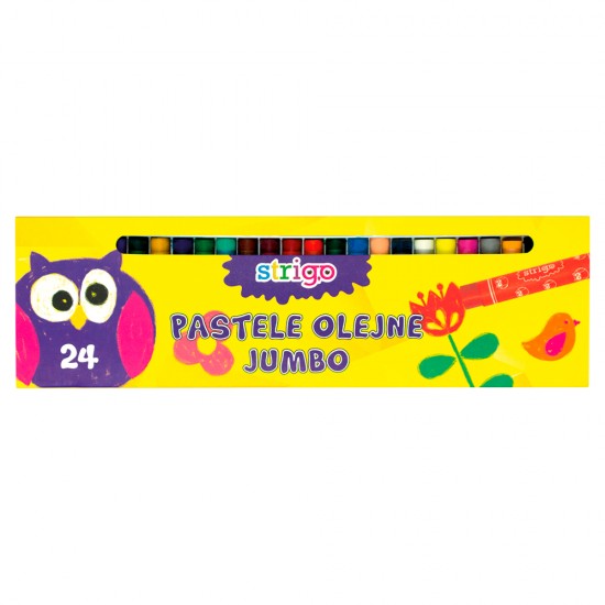 Creioane cerate Strigo  JUMBO 24culori