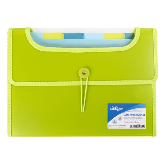 Dosar Strigo Plastic Extensibil A4 6 Compartimente Verde