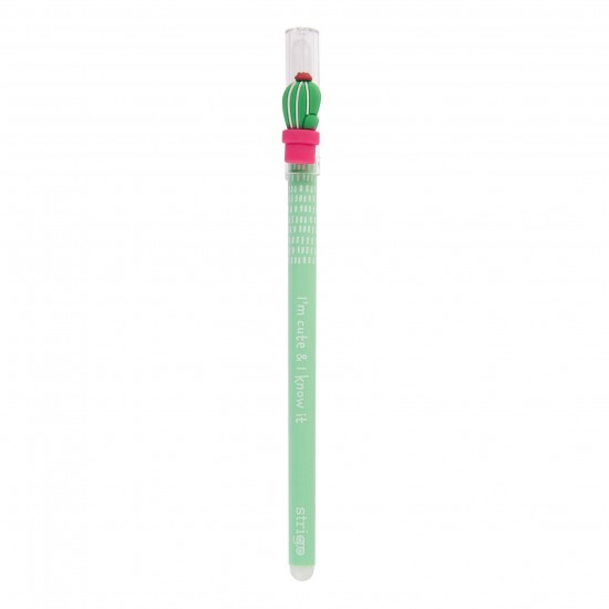Set 4 pixuri Strigo cerneala cu stergere, CACTUS, Set 4 pixuri Strigo cerneala cu stergere, CACTUS,