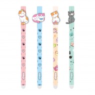 Set 4 pixuri Strigo cerneala cu stergere, PISICUTE, Set 4 pixuri Strigo cerneala cu stergere, PISICUTE,