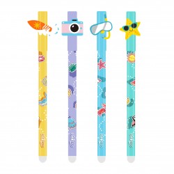Set 4 pixuri Strigo cerneala cu stergere, HOLIDAYS, Set 4 pixuri Strigo cerneala cu stergere, HOLIDAYS,