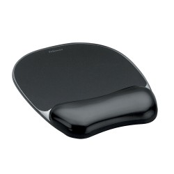 Mouse pad ergonomic cu gel Fellowes Crystal, negru Mouse pad ergonomic cu gel Fellowes Crystal, negru
