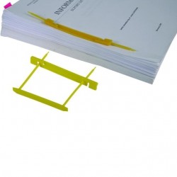 Alonje indosariere Dossy Fix galben capacitate 500 coli pentru cutii de arhivare plastic 25 buc/um Alonje indosariere Dossy Fix galben capacitate 500 coli pentru cutii de arhivare plastic 25 buc/um