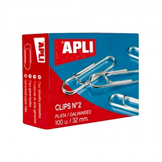 Agrafe pentru birou Apli, 32 mm, zincate, 100 bucati/cutie Agrafe pentru birou Apli, 32 mm, zincate, 100 bucati/cutie