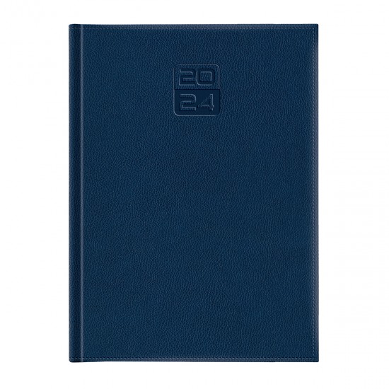 Agenda Dakota, A4, datata, hartie ivory, coperta albastru navy