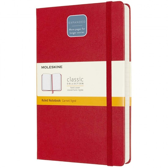 Agenda Moleskine Expanded Large Ruled Scarlet Red, 21.1 x 13.5 cm, dictando, 400 file Agenda Moleskine Expanded Large Ruled Scarlet Red, 21.1 x 13.5 cm, dictando, 400 file