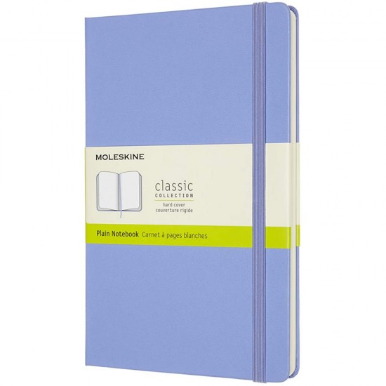 Agenda Moleskine Hydrangea Blue Large Plain Notebook Hard, 21 x 13 cm, velina, 240 file Agenda Moleskine Hydrangea Blue Large Plain Notebook Hard, 21 x 13 cm, velina, 240 file