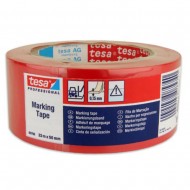 Banda adeziva de marcare Tesa, rosie, 50 mm x 33 m Banda adeziva de marcare Tesa, rosie, 50 mm x 33 m